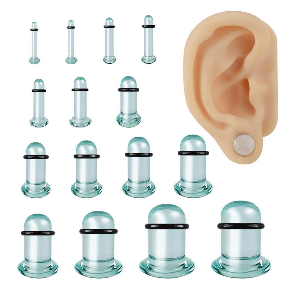 Seam Gauge Metal - 2pcs/lot Glass Ear Plug Taper Stercher
