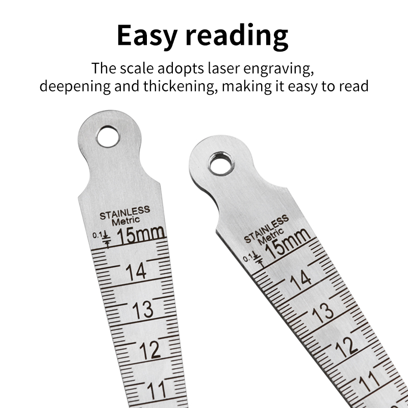 1PC Taper Gauge Feeler 1-15mm  - Seam Gauge Metal 评论和价格