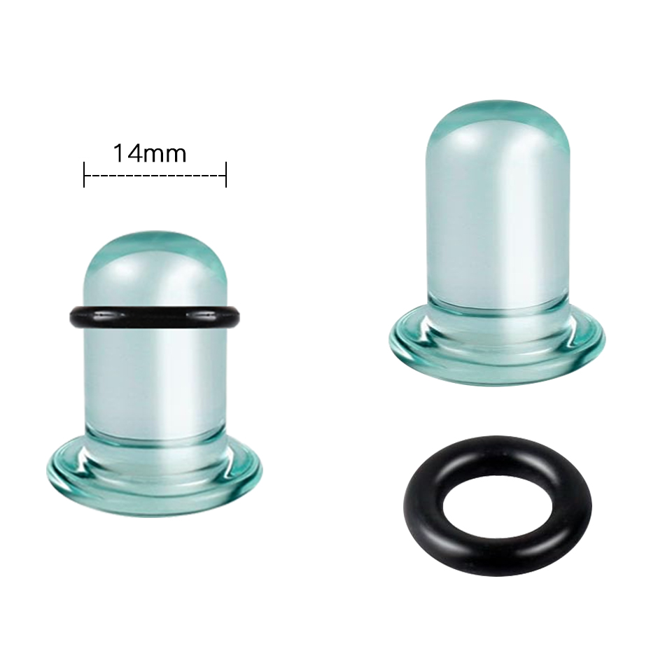 2pcs/lot Glass Ear Plug Taper  - Seam Gauge Metal 评论和价格