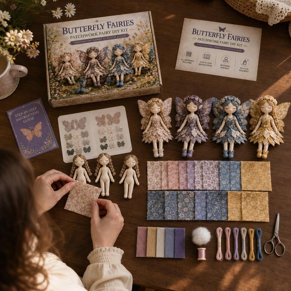 Handmade Fairy Doll Patchwork  - Sewing Textile Art 评论和价格