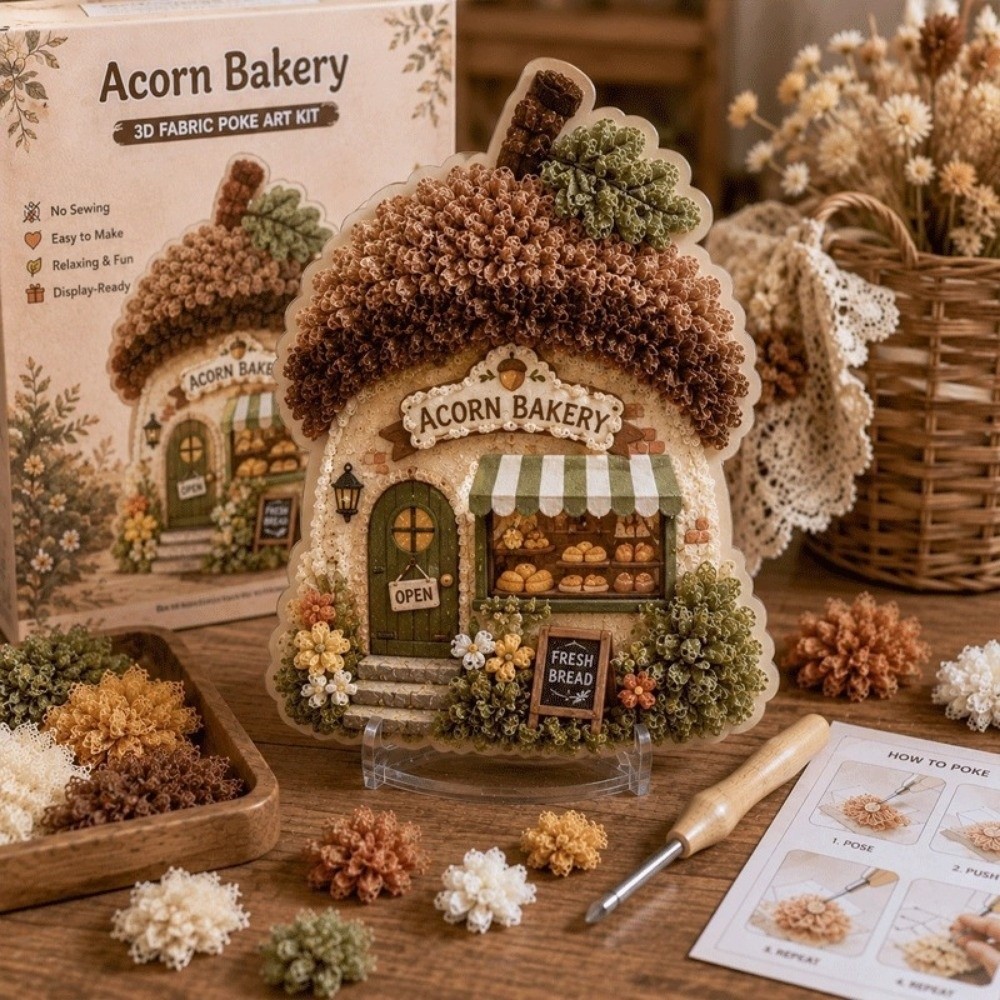 House Scene Poke Art Kit Mushr - Is Sewing Textile Art 评论和价格