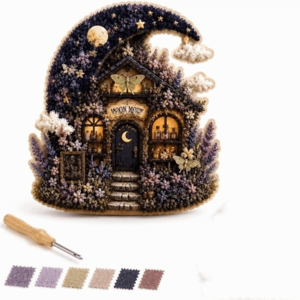 House Scene Poke Art Kit Mushr - Is Sewing Textile Art 评论和价格